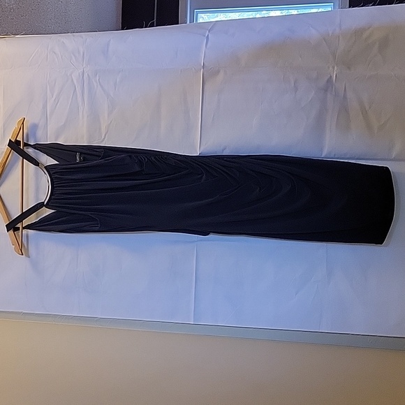 Le Chateau Ruched Navy Blue Dress - Picture 1 of 5